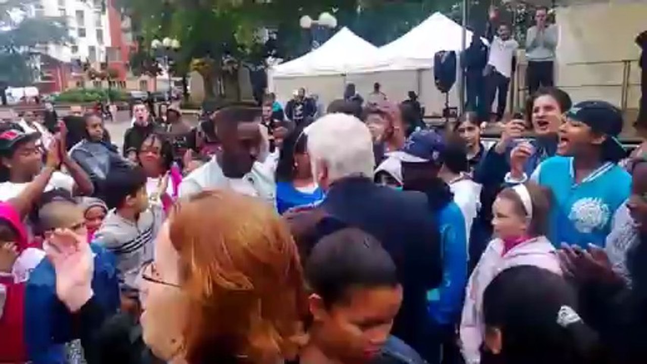 Maurice Lefèvre, Maire de Garges-lès-Gonesse, lors de la Flashmob