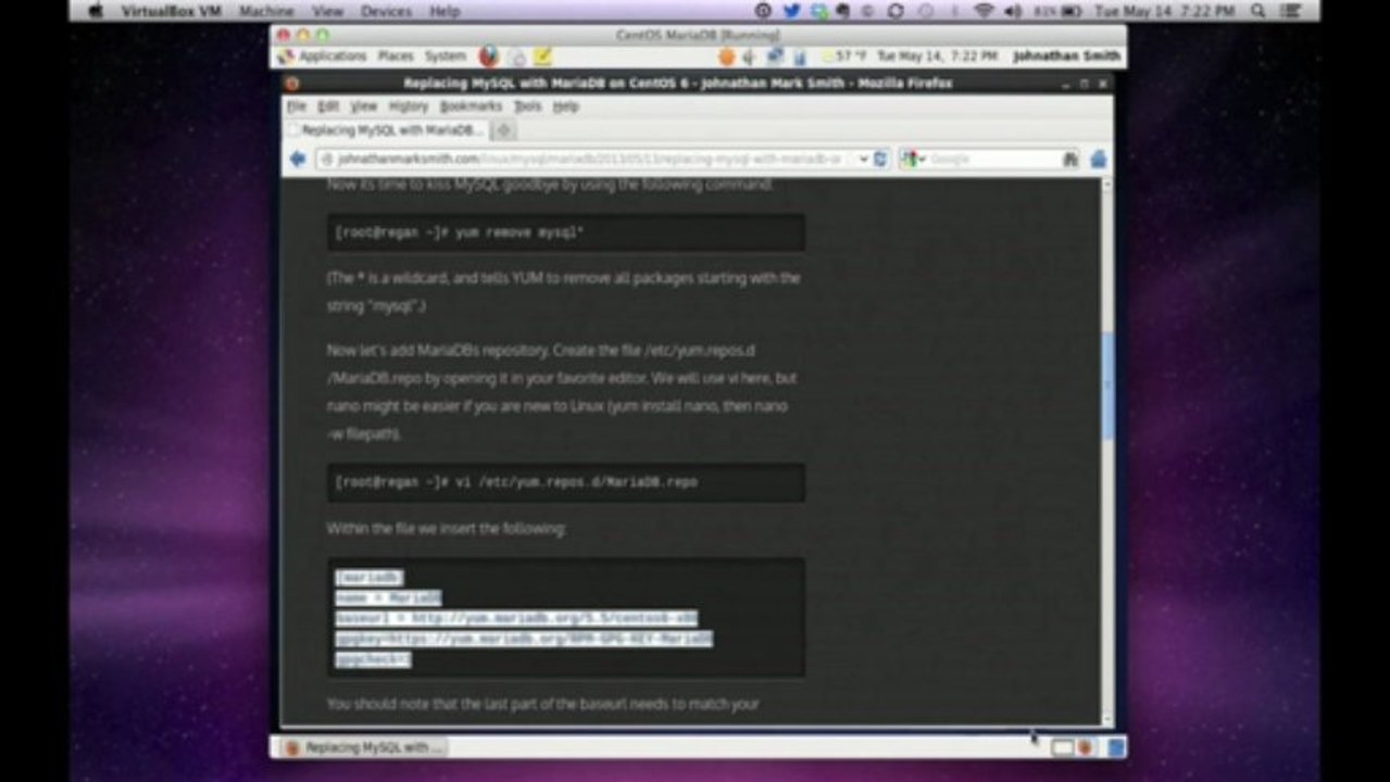 Replacing MySQL with MariaDB by Johnathan Mark Smith