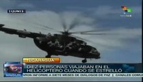 Nicaragua: mueren 10 militares al estrellarse helicóptero