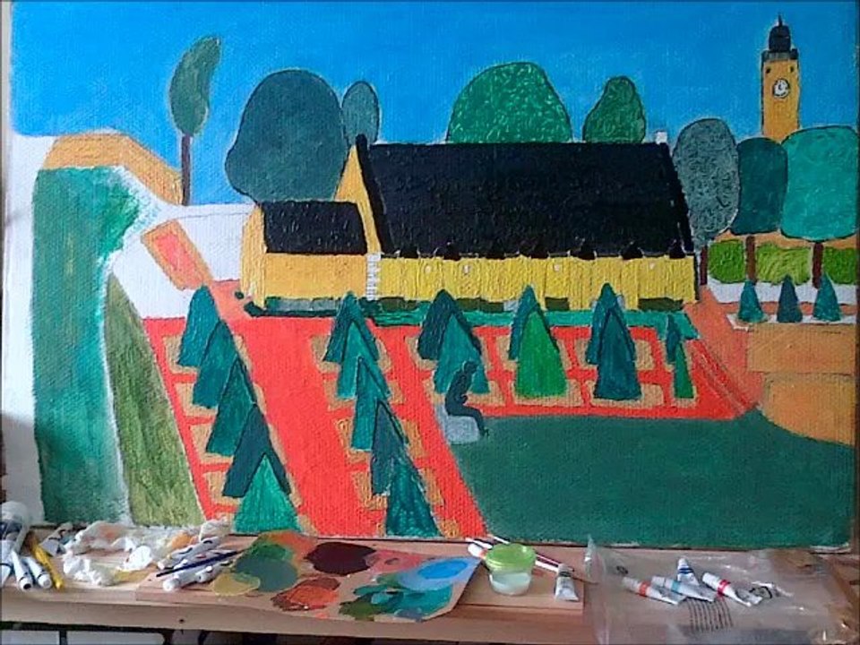 coloration du tableau du musée vidéo de fin