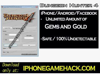 Dungeon Hunter 4 Cheat works on iOS iPhone, iPad and Android
