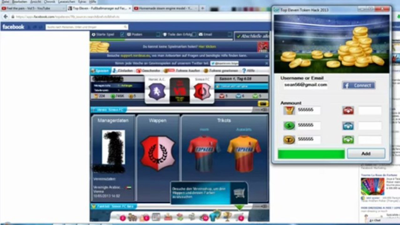 Top Eleven Token Hack (Cheat) Download 2013
