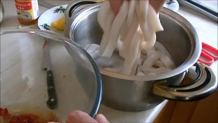 Calamari with Chilli . it gives it a nice spicy kick