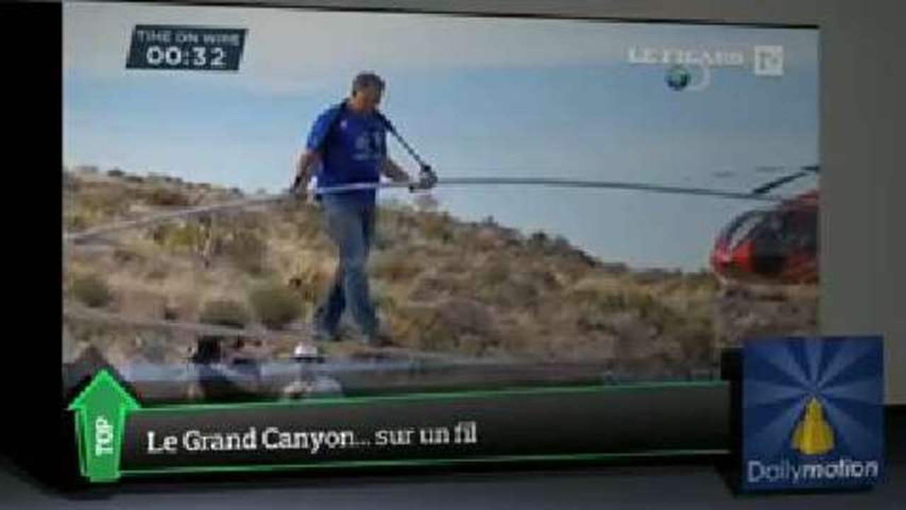 Il traverse le Grand Canyon sur un fil de fer : le Top Média du 24 juin 2013