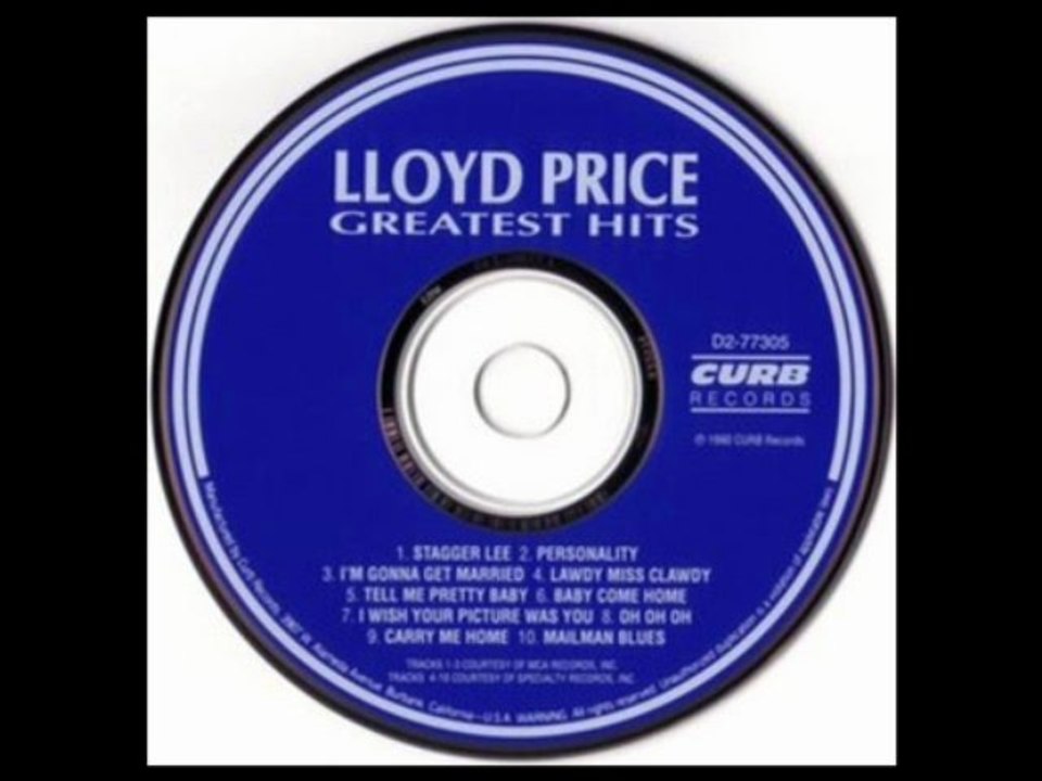 LLOYD PRICE - Carry Me Home