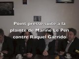 Point presse au sujet de la plainte de Marine Le Pen contre Raquel Garrido