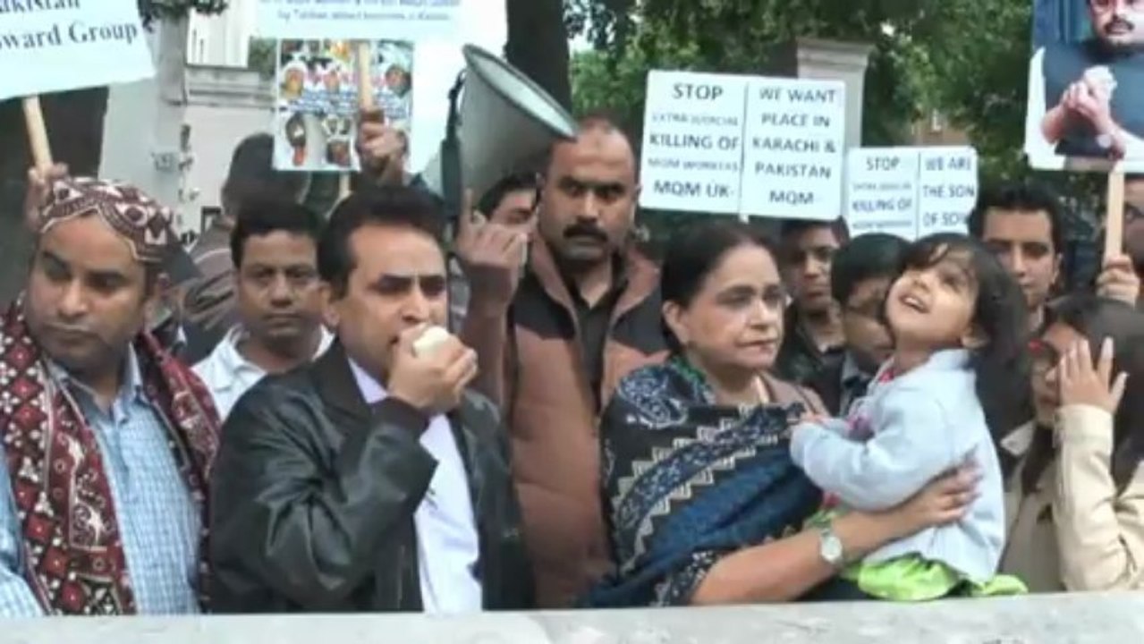MQM UK Protest against Terrorists attacks & Extrajudicial Killings of MQM workers