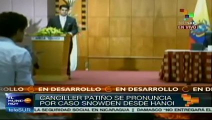 Canciller Ricardo Patiño se pronuncia por caso Snowden