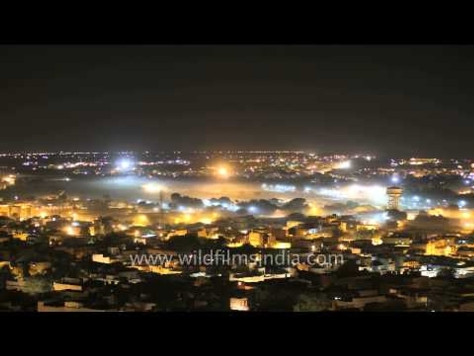 Time lapse of Jaisalmer city from the top of Jaisalmer Fort