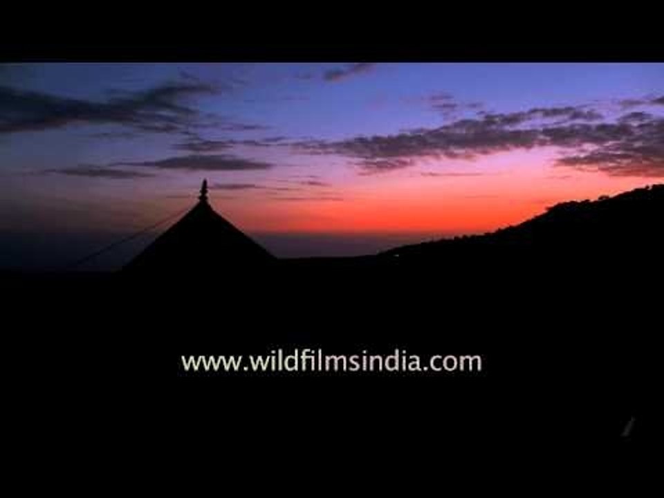 Beautiful evening with colorful sky - A Sunset Time lapse