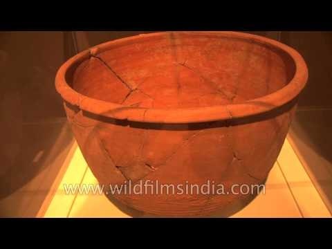 Large Trough from Late Harappan period on display at Rediscovering India 1961-2011
