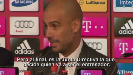 Guardiola: "Estoy aquí por la historia y los jugadores del Bayern"