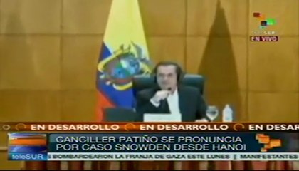 Canciller Ricardo Patiño se pronuncia por caso Snowden