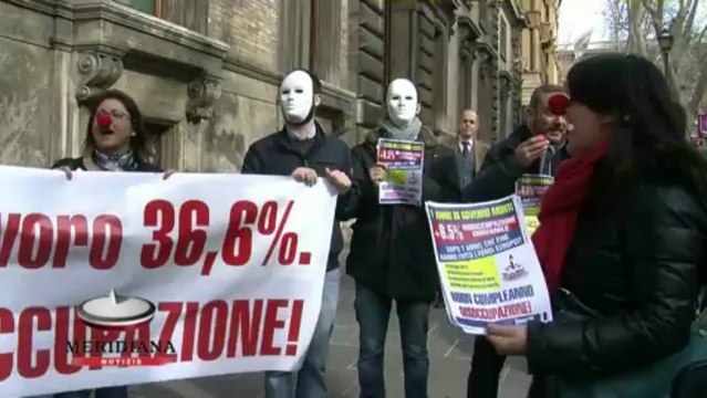 Fornero coi nostri soldi che hai fatto? I giovani del Pdl manifestano contro la disoccupazione