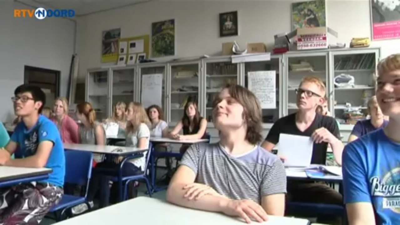 De laatste keer lesgeven op het Winkler Prins Veendam - RTV Noord