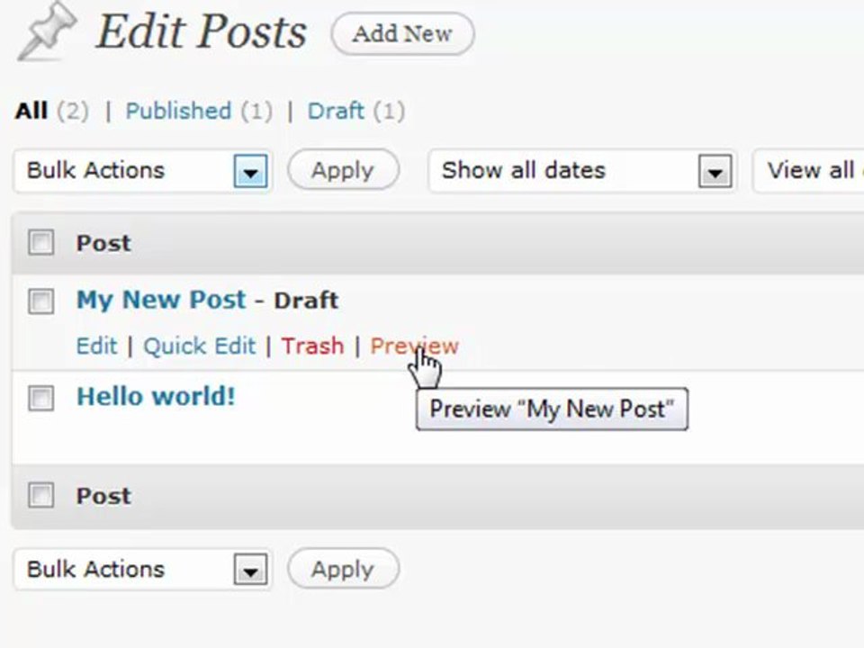 Learn How to Editing Posts in Wordpress