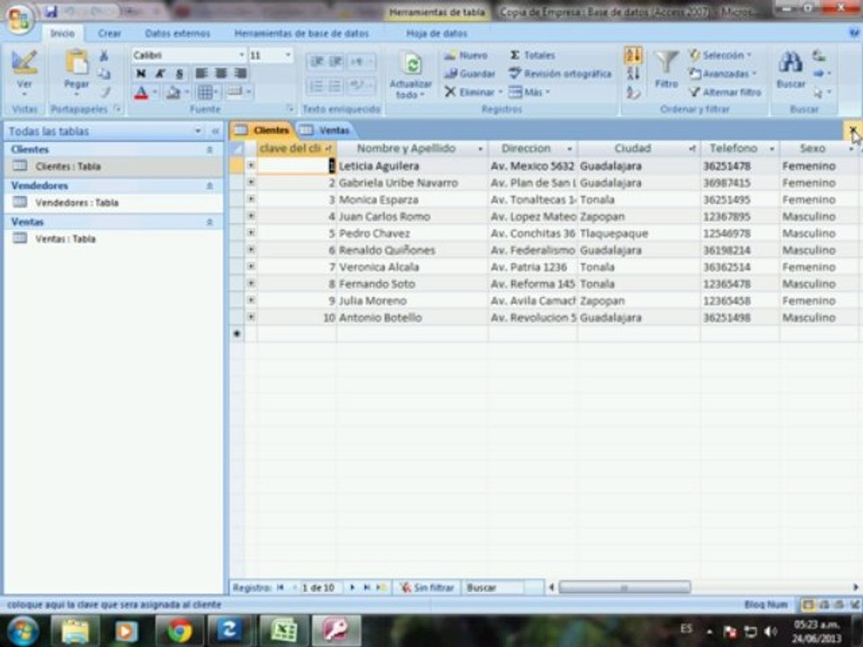 Access 2007 Integridad Referencial Video 36