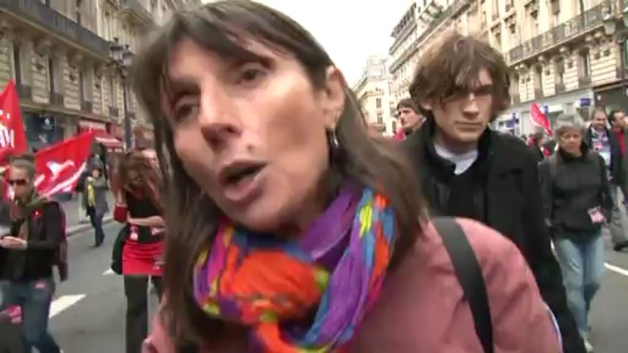 Antifa hommage Clément Méric - Itw Olivier Besancenot Christine Poupin / Paris 23 juin 2013 ©2013