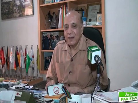 Mr.Jamil A. Naz Director in Pakistan for Messe Dusseidorf talking with Jeevey Pakistan News.3