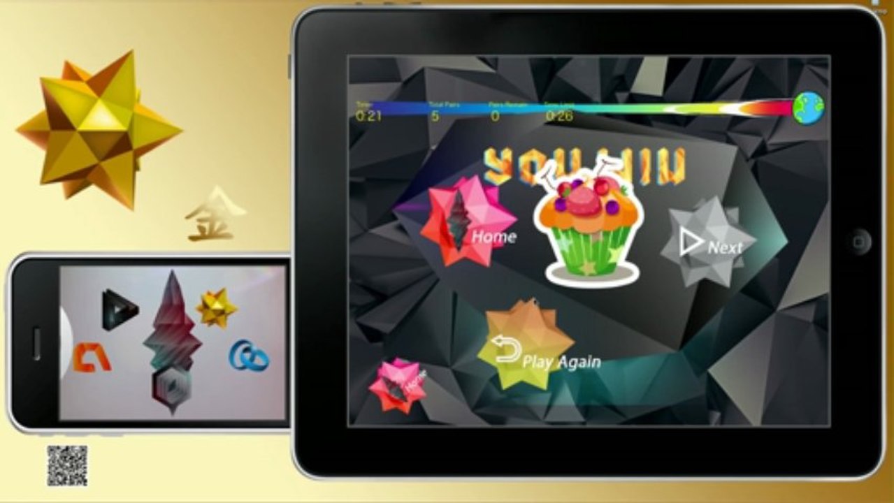 Mystery Lost Symbols Memory Match - iPhone app itunes Store from Bonvivid -GOLD