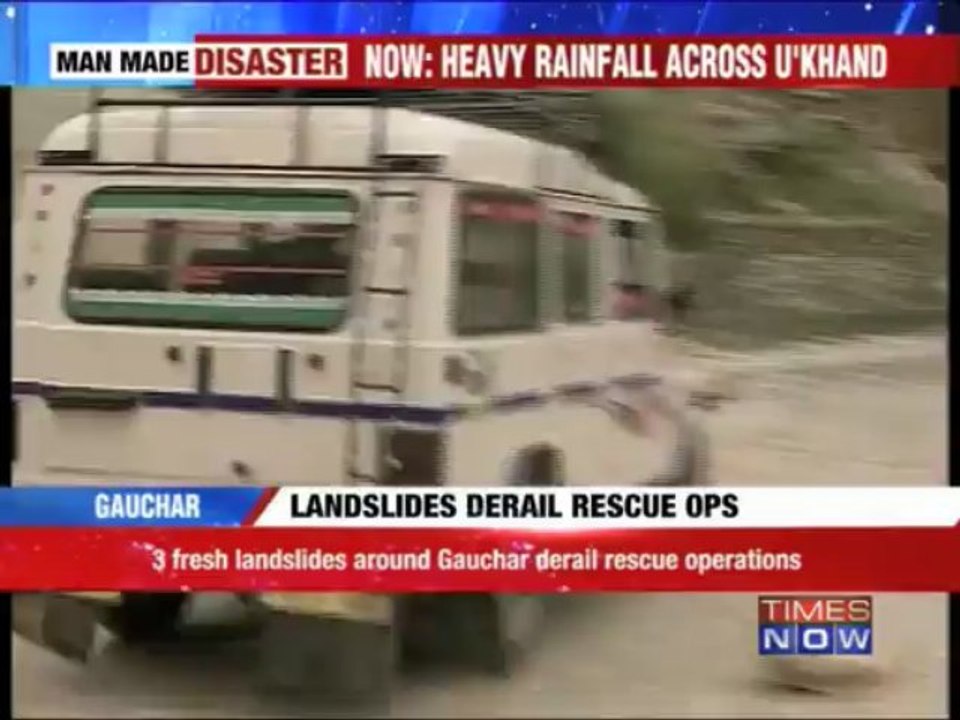 3 fresh landslides around Gauchar