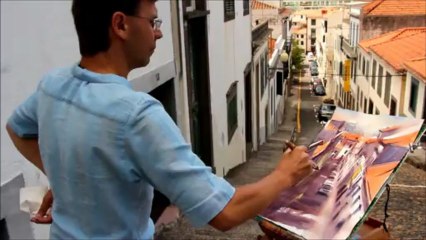 Aquarelles de Patrick Fouilhoux à Madère (Portugal)