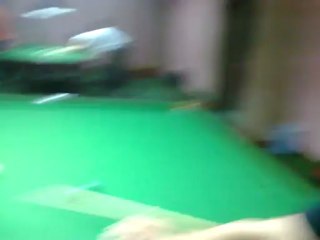 Ahmed playing snooker