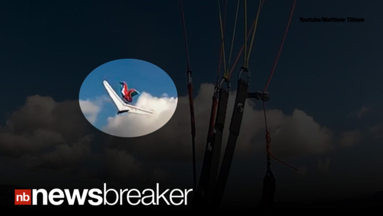 MID-AIR COLLISION: Paraglider and Hang glider Hit; Free Fall to the Ground