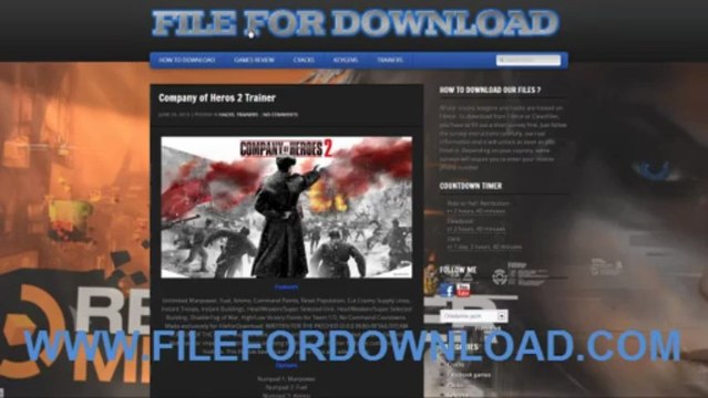 Company of Heroes 2 Trainer NEW version
