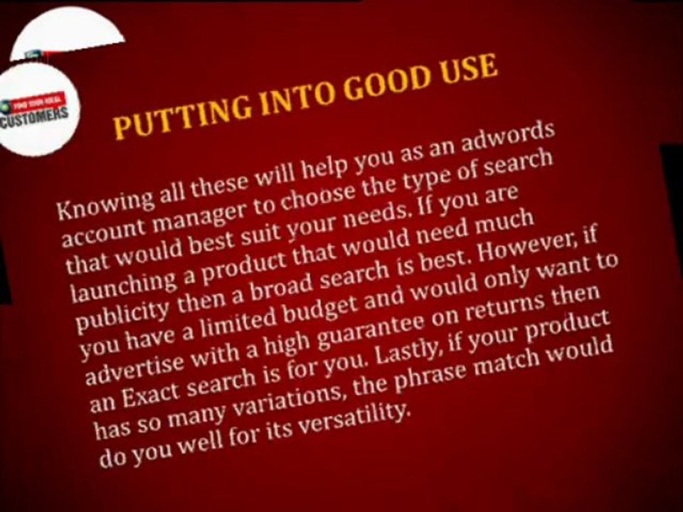 Know More About Adwords Match Types