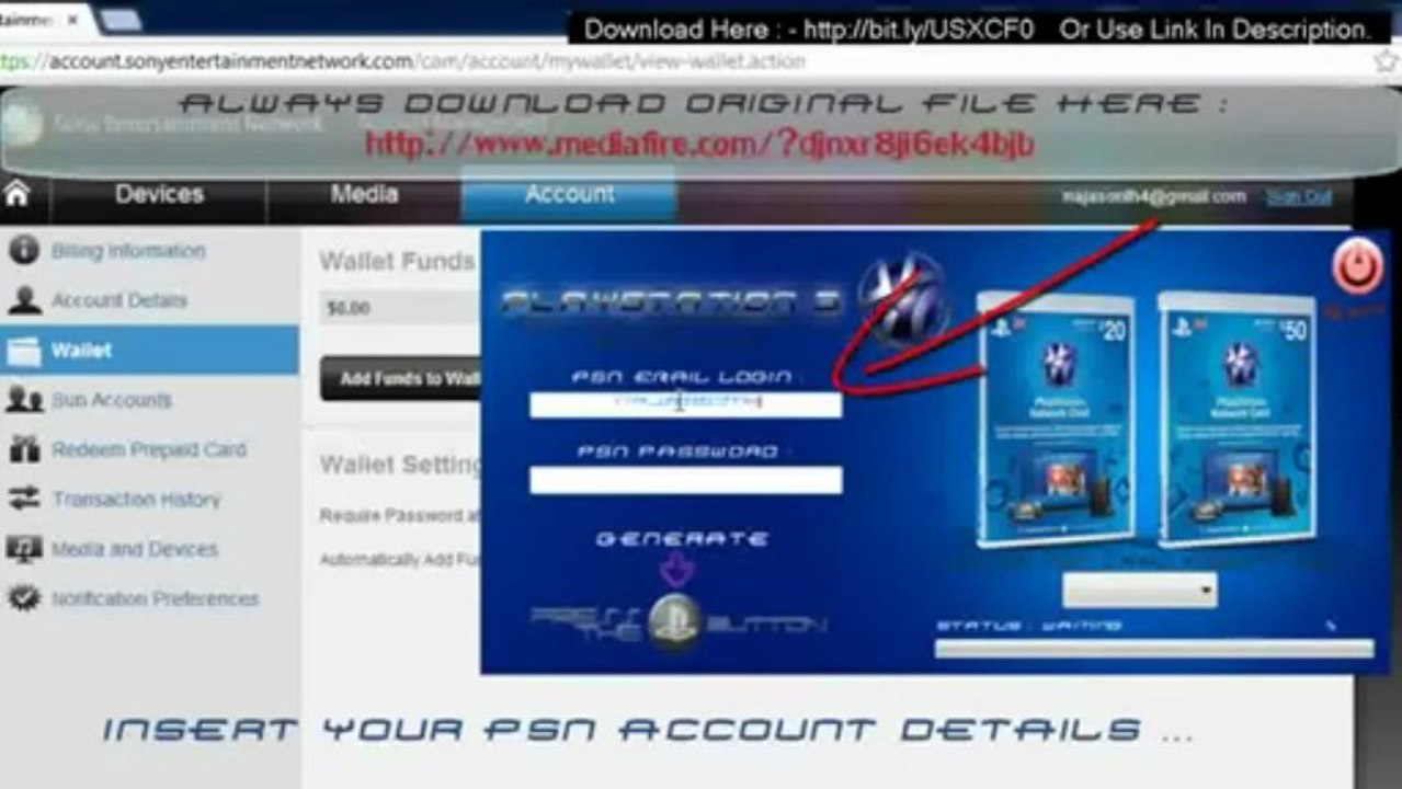 MEDIAFIRE] PSN Code Generator 2013 Download No Password! Latest Updated 2013