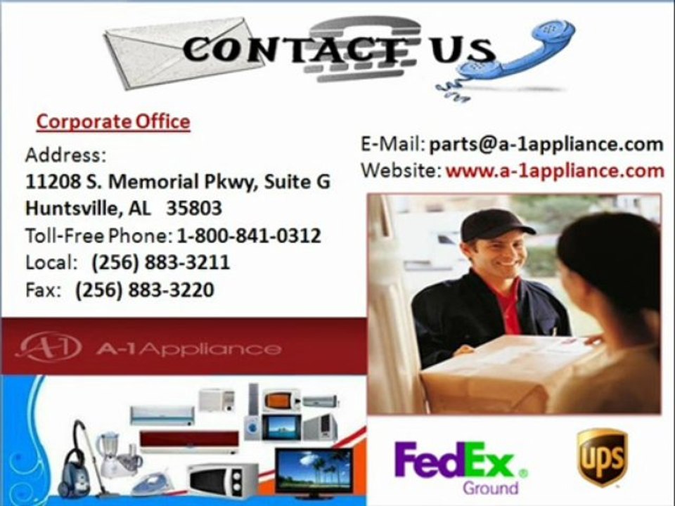 Home Appliances Repairing Parts of all brands from A-1 Appliance