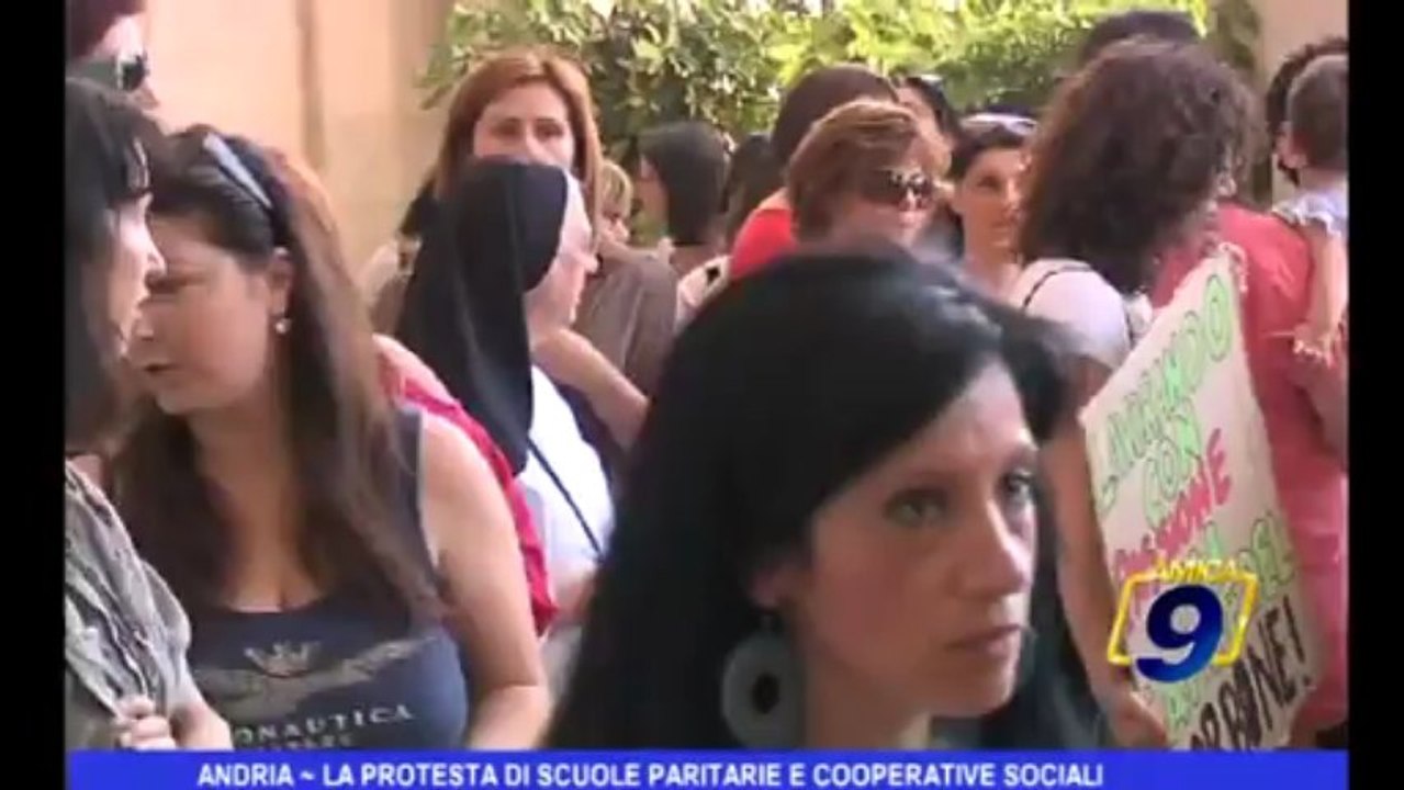 Andria |  La protesta di Scuole Paritarie e Cooperative Sociali