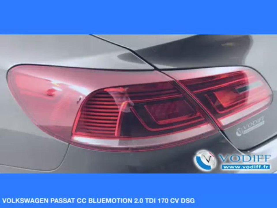 VODIFF : VOLKSWAGEN OCCASION ALSACE : VOLKSWAGEN PASSAT CC BLUEMOTION 2.0 TDI 170 CV DSG FACELIFT