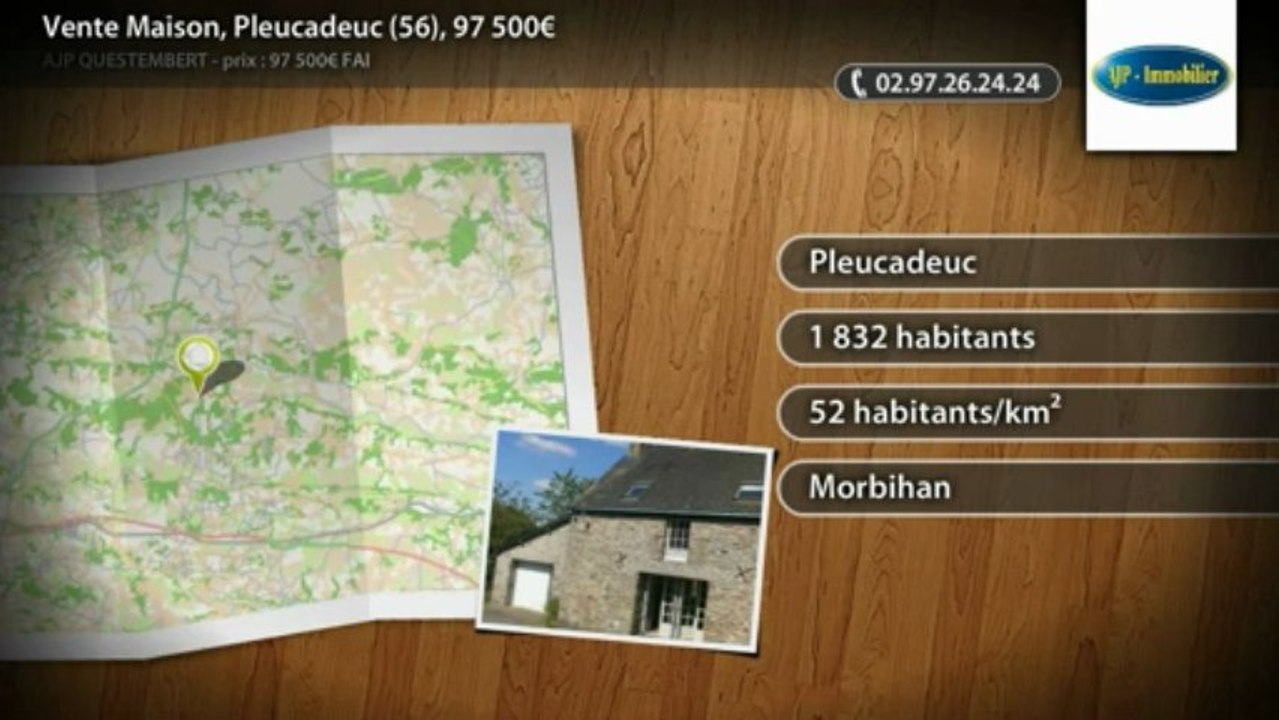 Vente Maison, Pleucadeuc (56), 97 500€
