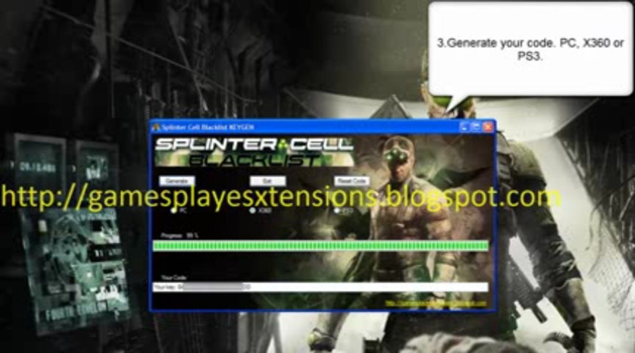 Splinter Cell Blacklist KEYGEN PC, X360 or PS3