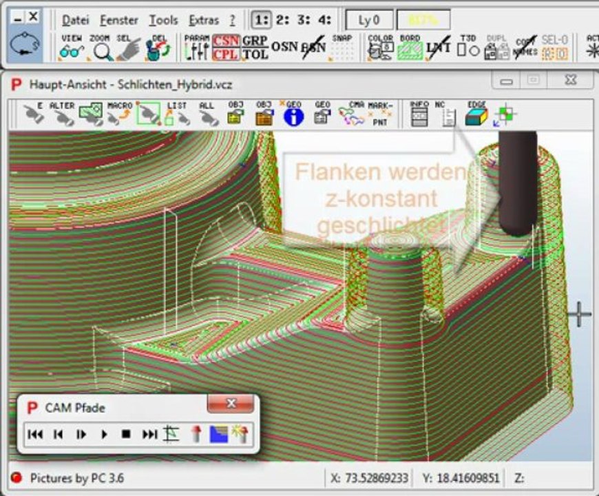 Pictures by PC CAD/CAM Software - Hybrid-Bearbeitung