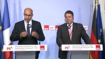 Déclaration commune de Sigmar Gabriel (SPD) et Harlem Désir (PS)