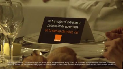 Nuevo Go Europe de Orange. (Spot Restaurante)