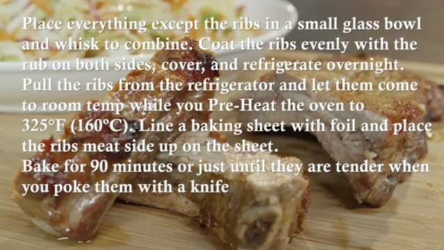 Vinegar and Spice Oven Ribs Recipe