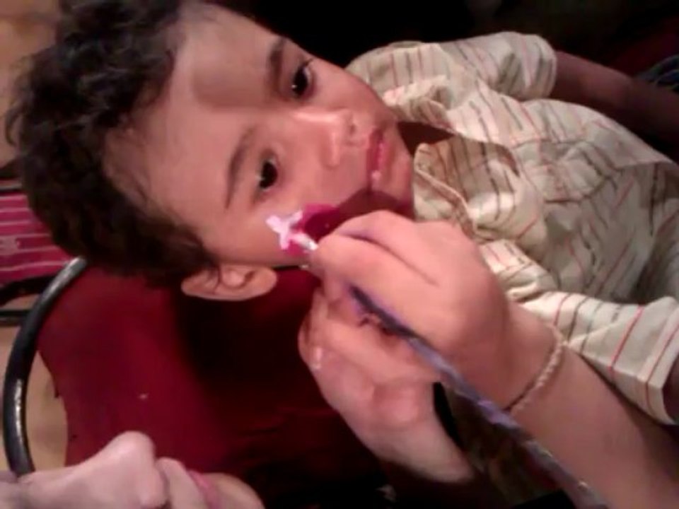 Baby Shafey Khan was in Festival and had face painting