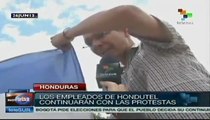 Empleados de Hondutel continúan las protestas