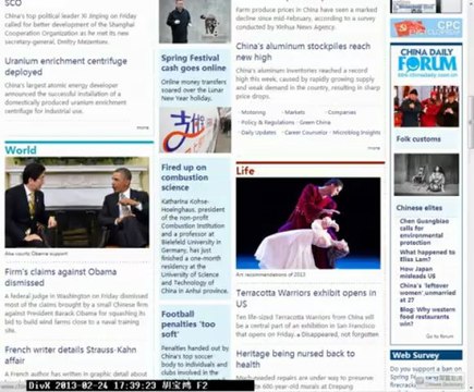 China Daily Website - Connecting China Connecting the World 2013-02-24
