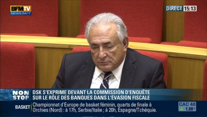 DSK s'exprime au Sénat en tant qu'ancien ministre et ancien directeur du FMI