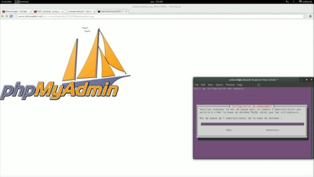 Installer PHPMYADMIN sur Ubuntu pour préparer l'utilisation de la db.