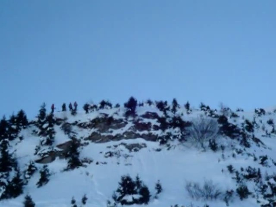 Barre rocheuse ski crash