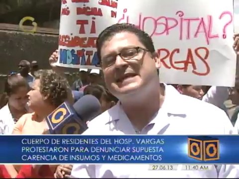 Médicos del Hospital Vargas protestaron por falta de insumos