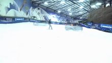 Peugeot shows off traction control technology in an indoor snow slope