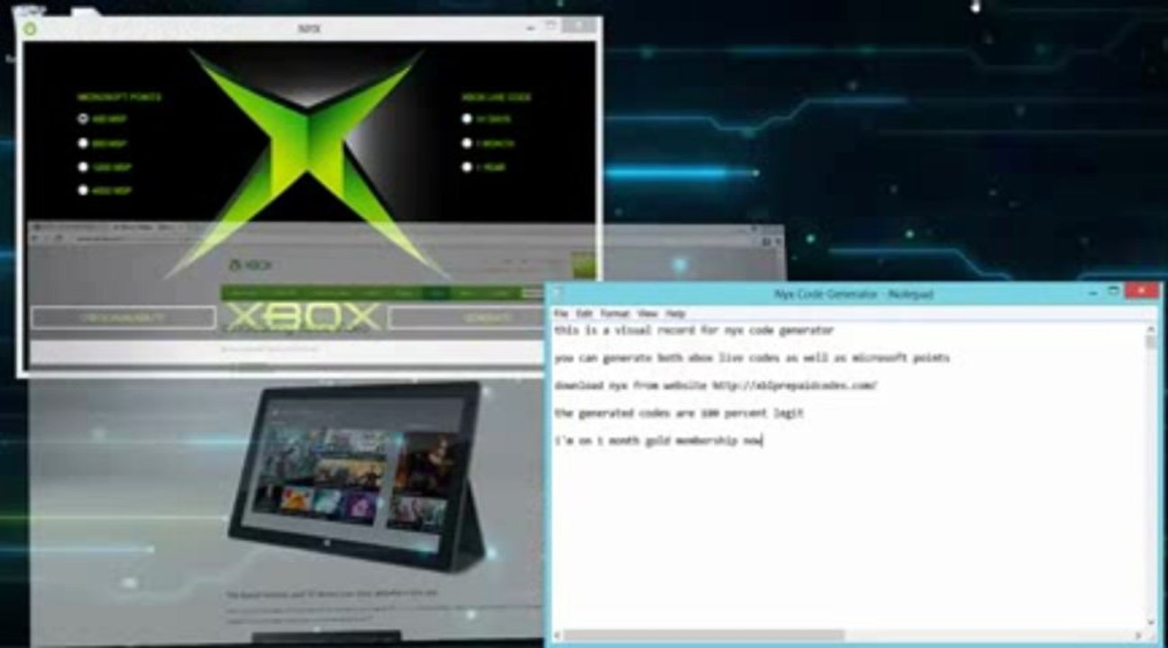 [NYX Code Generator] Xbox Live Prepaid Codes and Microsoft Points [New Release 2013] Legit Codes