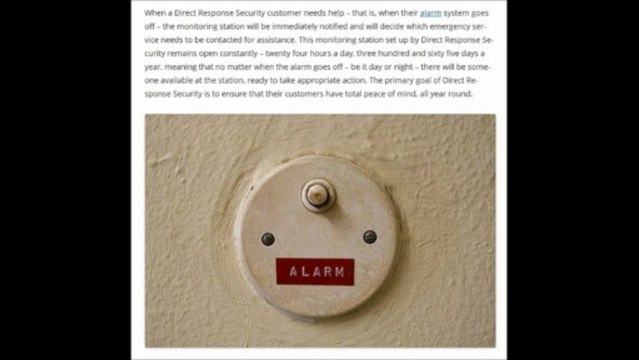 Direct Response security - Monitoring your home security